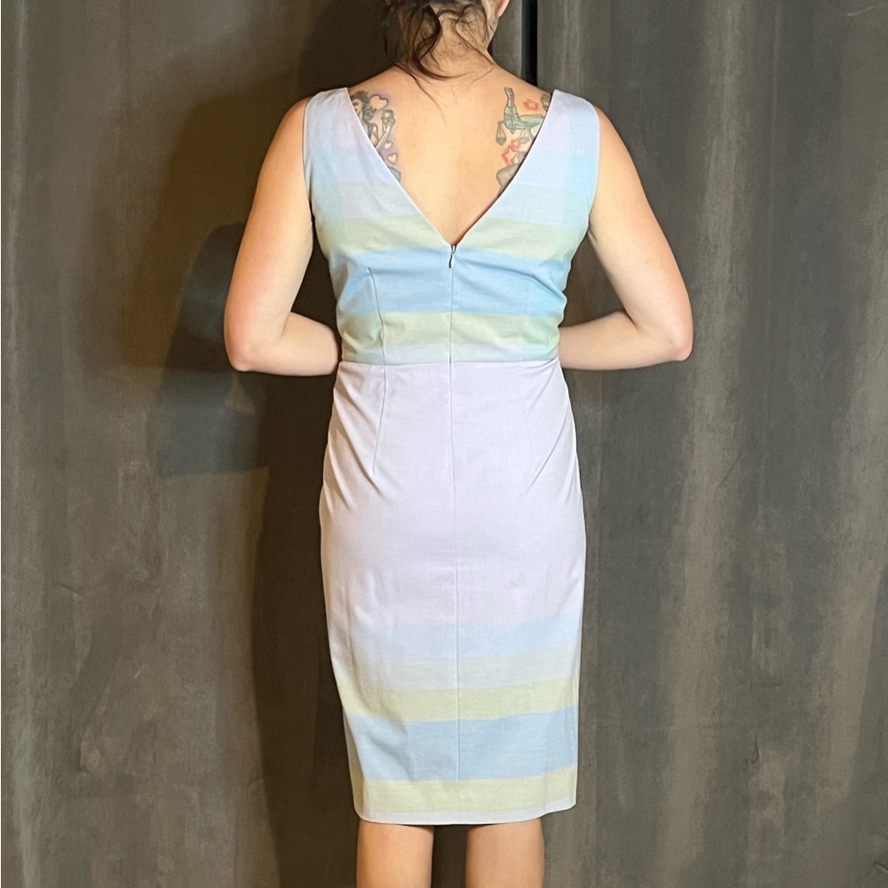 Pastel plaid spring WORTH dress - size 8 - vintage - perfect condition - Picture 4 of 6